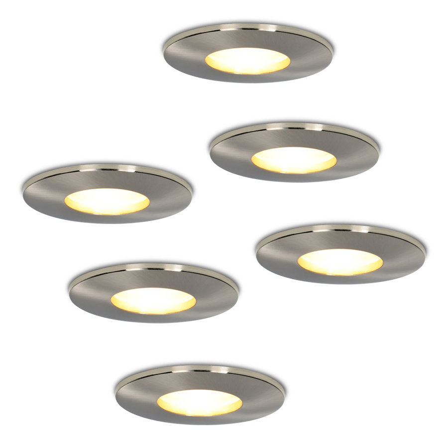 Beskatning skrot Paradoks Set of 6 dimmable LED downlights Vegas 5 Watt spot IP44