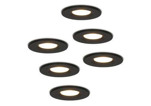 Hoftronic - 6x - Led Inbouwspot - Malta - 5w 2700k Dimbaar