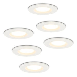 LED Einbaustrahler - 6er Satz - Dimmbar - 2700K - IP65 - Venezia Weiß