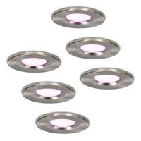 Set van 6 stuks smart WiFi LED inbouwspots Venezia RGBWW 6 Watt IP65 RVS