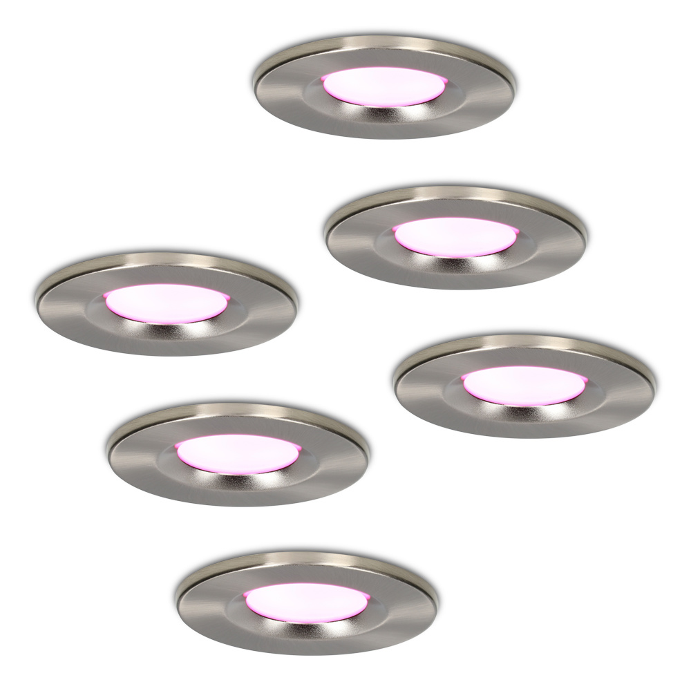 Homeylux Set van 6 Venezia - Smart inbouwspots - WiFi + Bluetooth - Bestuurbaar via App - RGBWW Dimb