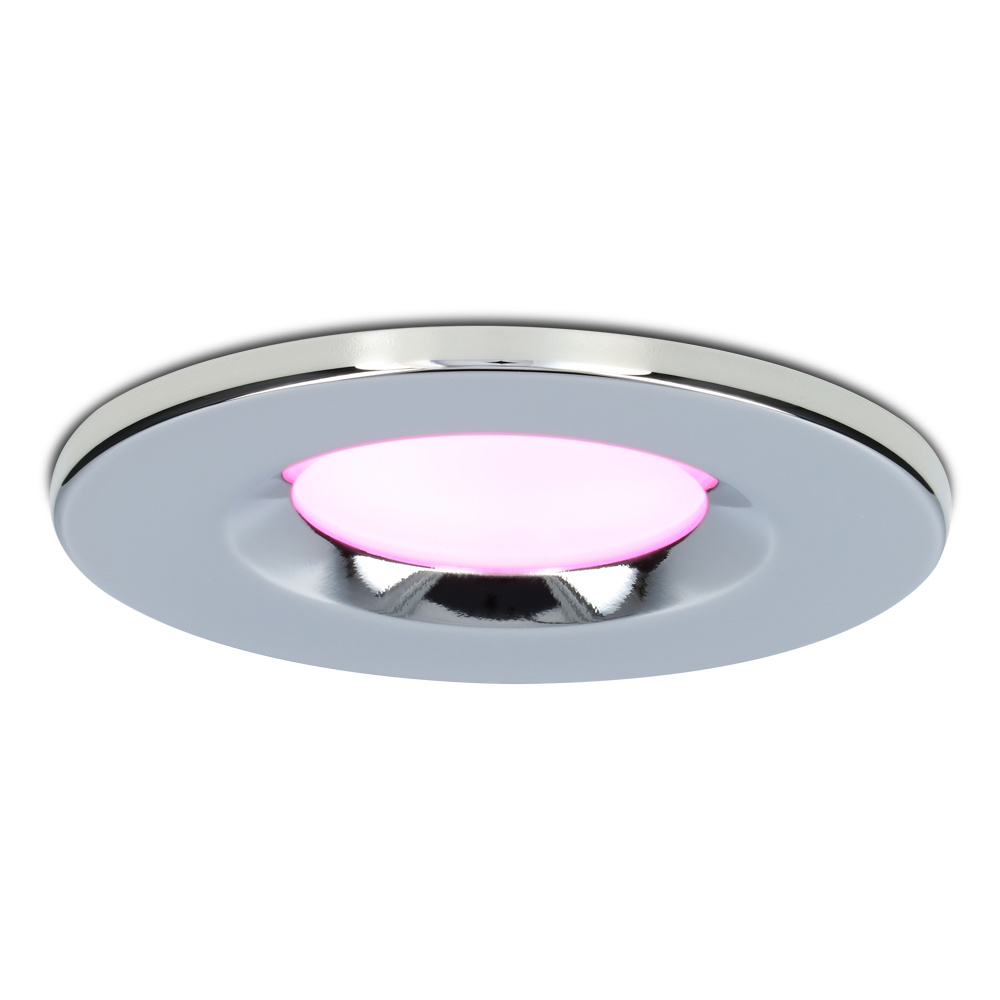 Homeylux Smart WiFi LED inbouwspot Venezia RGBWW 6 Watt IP65 Chrome