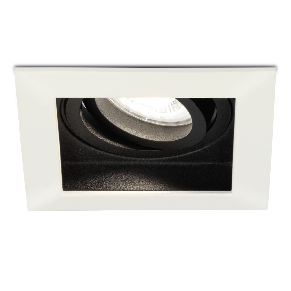 HOFTRONIC™ Durham dimbare LED inbouwspot Kantelbaar Vierkant Verzonken Wit 5W GU10 Plafondspots 6000K daglicht licht IP20