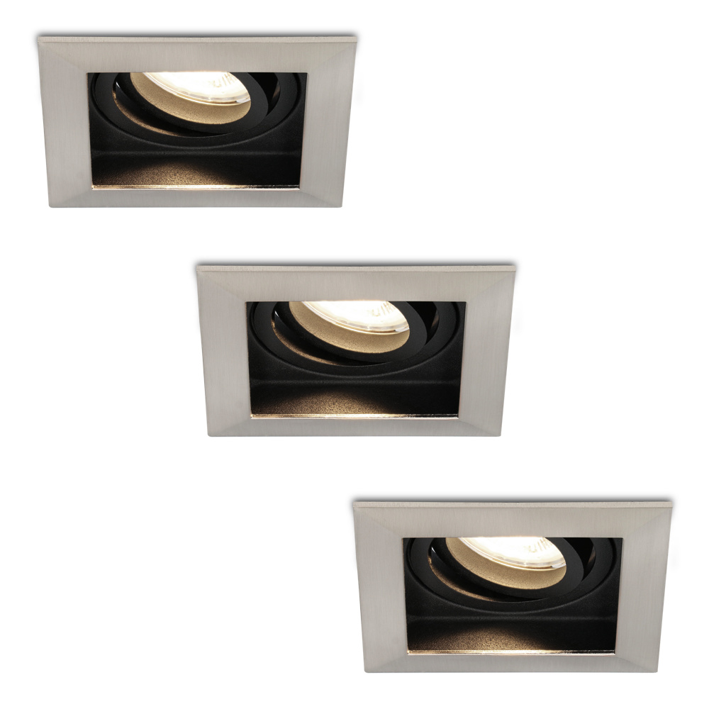 HOFTRONIC™ Set van 3 stuks Dimbare LED inbouwspot Durham 5 Watt 4000K neutraal wit Kantelbaar IP20