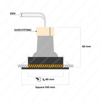 Dimmable LED downlight Durham 5 Watt 6400K black tiltable IP20