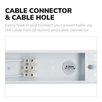 IP20 LED Fixture 60 cm incl. 2x9W 2880lm 4000K 160lm/W LED Tube
