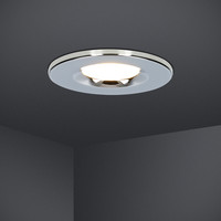Set of 18 dimmable LED downlights chrome Venezia 6 Watt 2700K IP65 incl. remote control