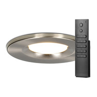 Komplettset 8 Stück dimmbarer LED Einbaustrahlern Edelstahl Venezia 6 Watt 2700K IP65 inkl. Fernbedienung