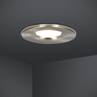 Komplettset 8 Stück dimmbarer LED Einbaustrahlern Edelstahl Venezia 6 Watt 2700K IP65 inkl. Fernbedienung