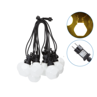 LED String Light - Lichterkette - 10 Milky LEDs - 8m - 3000K Warmweiß - IP44 Für den Außenbereich geeignet