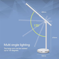 Moderne LED dimmbare Vince Schreibtischlampe - Neigbar - Lichtfarbe über Touchpad einstellbar - USB aufladbar - Flimmerfrei - Schreibtischbeleuchtung für Innenräume