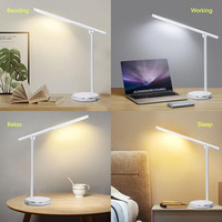 Vince dimbare LED bureaulamp - Kantelbaar - Lichtkleur instelbaar via touchpad - USB oplaadbaar - Flikkervrij - Bureauverlichting voor binnenruimtes