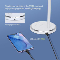 Vince dimbare LED bureaulamp - Kantelbaar - Lichtkleur instelbaar via touchpad - USB oplaadbaar - Flikkervrij - Bureauverlichting voor binnenruimtes