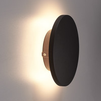 Casper LED Wandleuchte Schwarz - 3000K Warmweiß - 6 Watt - Rund - Wandleuchte für den Innen- und Außenbereich