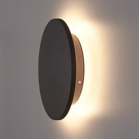 Casper XL LED Wandlamp Zwart - 3000K warm wit - 9 Watt - Rond - Muurlamp voor binnen en buiten
