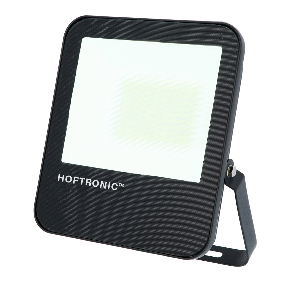 HOFTRONIC - LED Breedstraler 50 Watt - 160 lm/W 8.000 lumen - 6400K Daglicht wit licht - IP65 Waterdicht - LED Schijnwerper met LumiLeds - Extreem efficiënt - 5 jaar garantie - LED