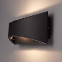 Lowa LED wandlamp - 3000K warm wit - 6 Watt - Up & down light - IP54 voor binnen en buiten - Moderne muurlamp - Tweezijdig - Zwart