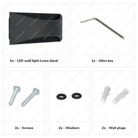 Lowa LED Wandleuchte - 3000 Kelvin warmweiß - 6 Watt - Up- & Down Licht - IP54 für den Innen- und Außenbereich - Moderne Wandleuchte - Doppelseitig - Schwarz