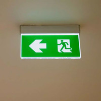 LED Noodverlichting met accu opbouwarmatuur 2 Watt 6000K Samsung Incl. pictogram met vluchtwegaanduiding