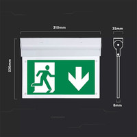 LED Noodverlichting met accu opbouwarmatuur 2 Watt 6000K Samsung Incl. pictogram met vluchtwegaanduiding
