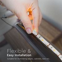 LED Streifen 1 Meter 2,4 Watt 2700K auf Batterie mit Bewegungssensor geeignet als Treppenbeleuchtung