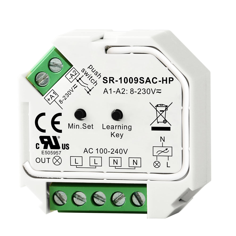 Mini LED dimmer/ontvanger - Draadloos - Inclusief Afstandsbediening - maximaal 400 Watt