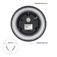 Casper LED Wall lamp Black - 3000K warm white - 6 Watt - Round - Wall lamp for indoor and outdoor use