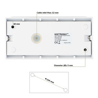Toledo kantelbare LED wandlamp - 3000K warm wit - 6 Watt - Up & down light - IP54 voor binnen en buiten - Moderne muurlamp - Tweezijdig - Wit