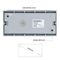 Toledo schwenkbare LED Wandleuchte - 3000 Kelvin warmweiß - 6 Watt - Up- & Down-Licht - IP54 für den Innen- und Außenbereich - Moderne Wandleuchte - Doppelseitig - Grau
