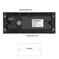 Lowa LED wandlamp - 3000K warm wit - 6 Watt - Up & down light - IP54 voor binnen en buiten - Moderne muurlamp - Tweezijdig - Zwart