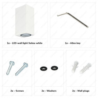 Selma dimmable LED wall light - Up & Down light - IP65 - excl. GU10 light source - White - Indoor and outdoor - 3 years' guarantee