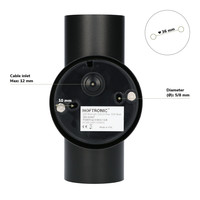 LED Wandlamp Blenda GU10 rond Up & Down light zwart IP44 excl. lichtbron