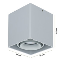 Dimbare LED opbouw plafondspot Esto GU10 Grijs IP20 kantelbaar excl. lichtbron