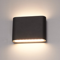 Dallas S dimmbare LED-Wandleuchte - 3000K warmweiß - 6 Watt - Up & Down Licht - IP54 für innen und außen - Doppelseitige Wandleuchte - Schwarz