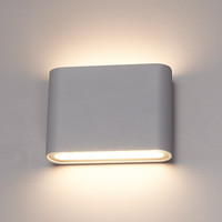 Dallas S dimmbare LED-Wandleuchte - 3000K warmweiß - 6 Watt - Up & Down Licht - IP54 für innen und außen - Doppelseitige Wandleuchte - Grau
