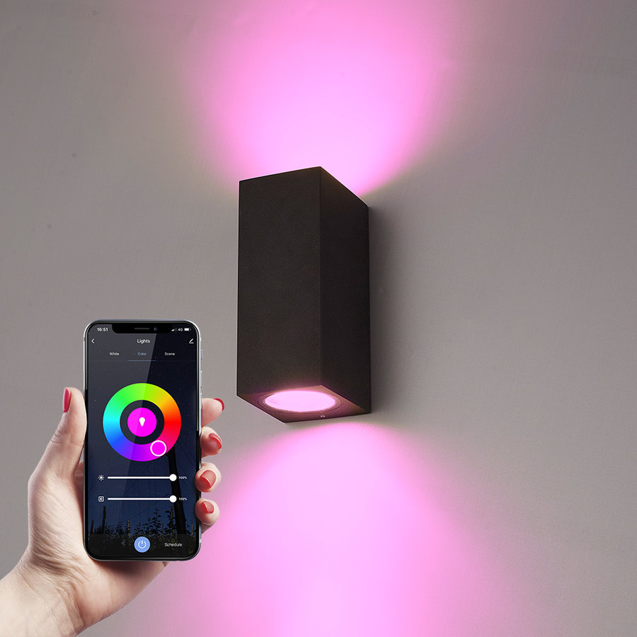 Smart RGB LED Wandleuchte Innen Dimmbar Wandlampe mit App