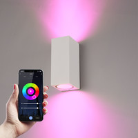 Smart WiFi LED wandlamp Selma wit RGBWW GU10 IP65 Up & Down light