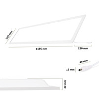 LED Panel - 30x120 cm - 36 Watt - 4500lm (125lm/W) - 4000K - Flicker-free - 5 year warranty
