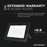 LED Breedstraler 100 Watt 4000K Osram IP65 vervangt 1000 Watt 5 jaar garantie