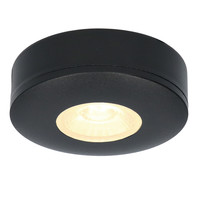 LED Opbouwspot Pavo - Zwart - 3 Watt - 2700K - 260lm - Ø69 mm - Zeer dun 23mm