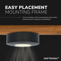 LED Downlight Pavo - Black - 3 Watt - 2700K - 260lm - Ø69 mm - Very thin 23mm