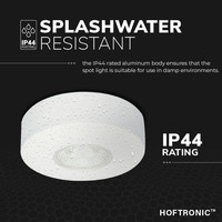 LED Opbouwspot Pavo - Wit - 3 Watt - 2700K - 260lm - Ø69 mm - Zeer dun 23mm
