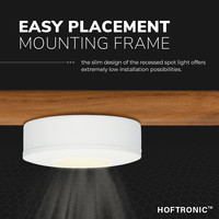 LED Opbouwspot Pavo - Wit - 3 Watt - 2700K - 260lm - Ø69 mm - Zeer dun 23mm