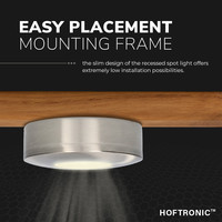 LED-Downlight Pavo - RVS - 3 Watt - 2700K - 260lm - Ø69 mm - Sehr dünn 23mm