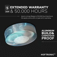LED-Downlight Pavo - RVS - 3 Watt - 2700K - 260lm - Ø69 mm - Sehr dünn 23mm