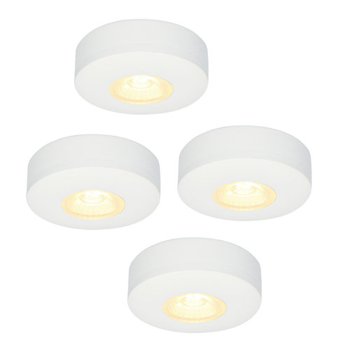 3 LED-Aufbauleuchte Watt 4 Komplettset Stück Edelstahl 2700K Pavo