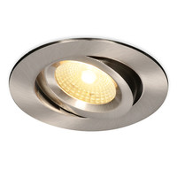 LED inbouwspot Salerno Roestvrij staal 8 Watt 2700K IP44 kantelbaar