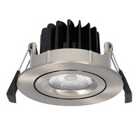 Set van 3 LED Inbouwspots Salerno Roestvrij staal 8 Watt 2700K IP44 kantelbaar