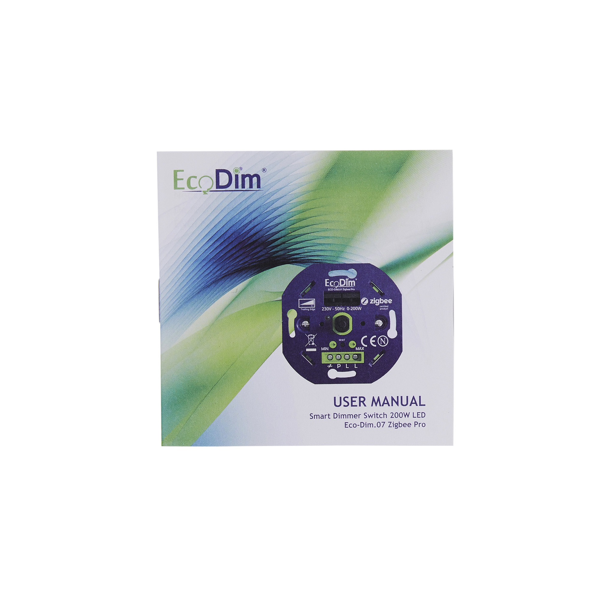 Inbouw smart LED dimmer PRO 0-200 Watt Fase afsnijding inclusief afdekraam en draaiknop 2 Jaar garantie ECO-DIM.07