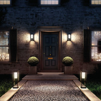 LED Solar Wandlamp met Schemerschakelaar Samsung 2 Watt 3000K Max. 8 Branduren